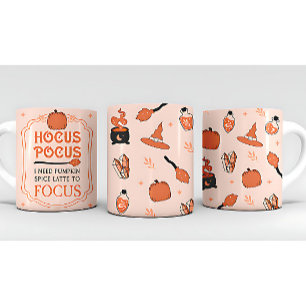 Mug Hocus Pocus Citrouille Épice Latte À Focus Automne