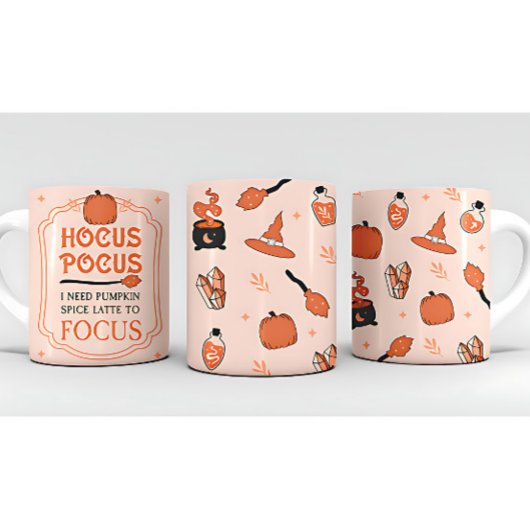 Mug Hocus Pocus Citrouille Épice Latte À Focus Automne