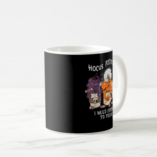 Mug Hocus Pocus I Need Coffee to Focus Halloween Teach (Devant droit)