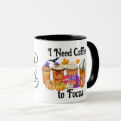 Mug Hocus Pocus J'ai besoin de café pour me concentrer (Devant droit)
