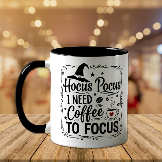 Mug Hocus pocus j'ai besoin de café pour me concentrer