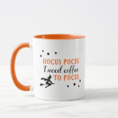Mug Hocus Pocus Moderne Orange et Noir Halloween (Gauche)