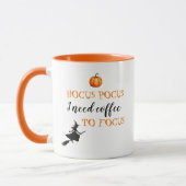 Mug Hocus Pocus Moderne Orange et Noir Halloween (Gauche)