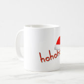 Mug HoHoHo Casquette de Noël Rouge Blanc Simple (Devant gauche)