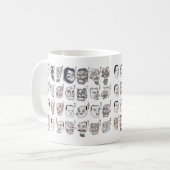 Mug Hokusai , Image of faces from the Hokusai manga (Devant gauche)