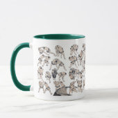 Mug Hokusai , Image of Sumo wrestlers (Gauche)
