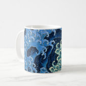 Mug Hokusai Vague féminine Océan Vintage (Devant gauche)
