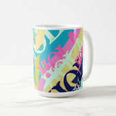 Mug Hola colorée Abstraite (Devant droit)