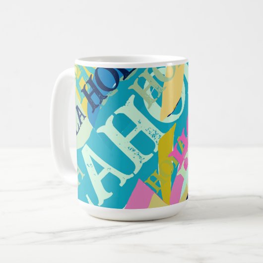 Mug Hola colorée Abstraite (Devant gauche)