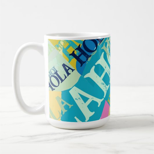 Mug Hola colorée Abstraite (Gauche)