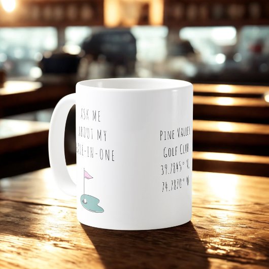 Mug Hole In One Golf Gift for Her Minimal Keepsake