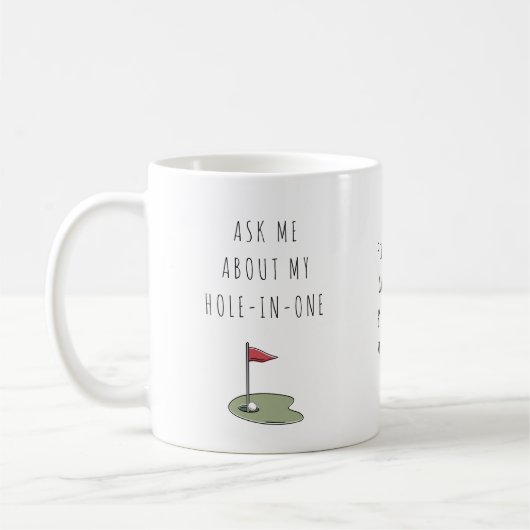 Mug Hole In One Golf Gift for Him Minimal Keepsake (Gauche)