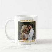 Mug Holiday Ajouter votre photo et texte personnalisé (Gauche)