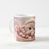 Mug “Holiday Cocoa Kitty Mug" Cute Christmas Cat (Devant gauche)
