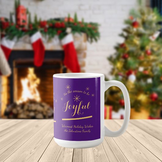 Mug Holiday Joy - 'C'est la saison d'être joyeux' viol