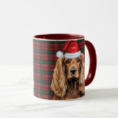 Mug Holiday Plaid Cocker Spaniel Christmas Santa Dog (Devant droit)