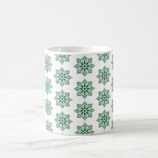 Mug Holiday Snowflake Plaid Pattern Green (Centre)