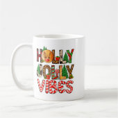Mug Holly A Jolly Vibes Reindeer Christmas Trees Light (Gauche)