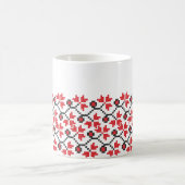 Mug Holly Berries Design croix de fleur rouge (Centre)