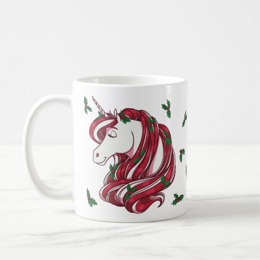 Mug Holly Berry Unicorn (Gauche)