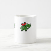 Mug Holly Feuilles, Holly baies, fun vacances botaniqu (Centre)