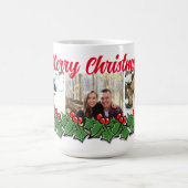 Mug Holly Feuilles, Holly Berries, couronne de Noël (Centre)