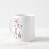 Mug Holly Jolly Noël Nutcracker Coquette Preppy (Devant gauche)