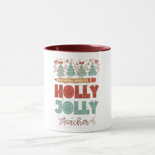 Mug Holly Jolly Professeur Retro Noël (Centre)