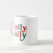 Mug Holly Jolly - Typographie des Fêtes Rétro (Devant gauche)