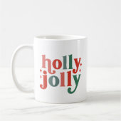 Mug Holly Jolly - Typographie des Fêtes Rétro (Gauche)