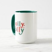 Mug Holly Jolly - Typographie des Fêtes Rétro (Devant gauche)