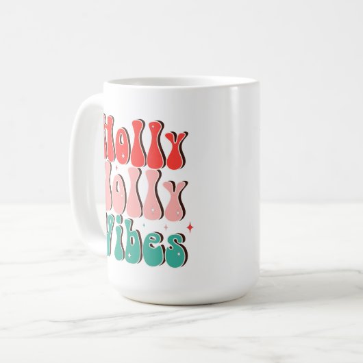 Mug Holly Jolly Vibes Noël Super (Devant gauche)