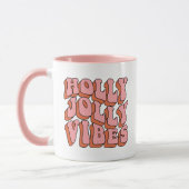 Mug Holly Jolly Vibes - Retro Holiday Cheval (Gauche)