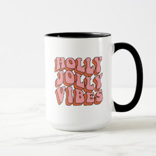 Mug Holly Jolly Vibes - Retro Holiday Cheval
