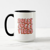 Mug Holly Jolly Vibes - Retro Holiday Cheval (Gauche)