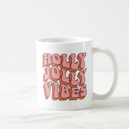 Mug Holly Jolly Vibes - Retro Holiday Cheval (Droite)