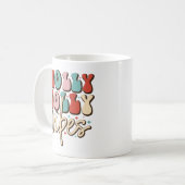 Mug Holly Jolly Vibes Retro Vacances de Noël Super (Devant gauche)