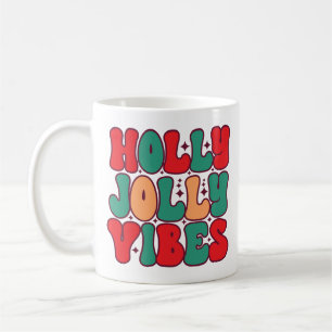 Mug Holly Jolly Vibes Retro Vacances de Noël Super
