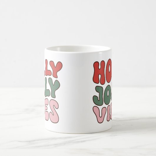 Mug Holly Jolly Vibes Super Noël rétro (Centre)