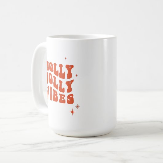 Mug Holly Jolly Vibes - Un Message De Vacances (Devant gauche)