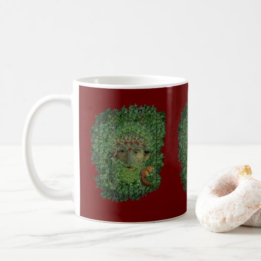 Mug Holly King Greenman Pagan Wiccan Yule (Avec donut)
