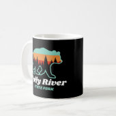 Mug Holly River State Park West Virginia Bear Retro (Devant gauche)