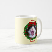 Mug Holly Wreath Frame Meowy Christmas Ajouter une pho (Devant droit)