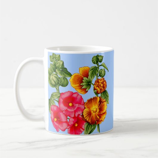 Mug hollyhocks (Gauche)