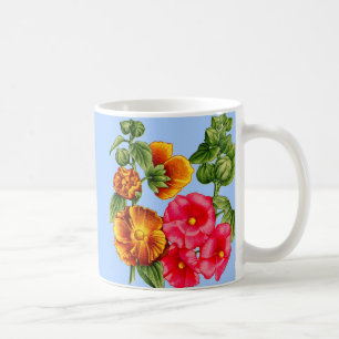 Mug hollyhocks