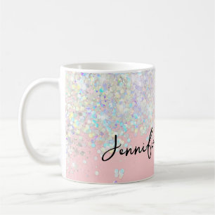 Mug Holographique Parties scintillant étincelante rose