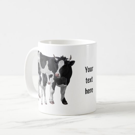 Mug Holstein Cow & Cute Calf (Devant gauche)