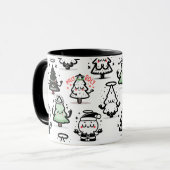 Mug Holy Chrismaroly Pattern – Funny Christmas Trees (Devant gauche)