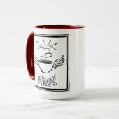 Mug HOLY GROUNDS COFFEE par Jeff Willis Art (Devant gauche)