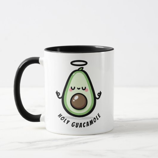 Mug Holy Guacamole Cute Avocado – Funny Pun  (Gauche)